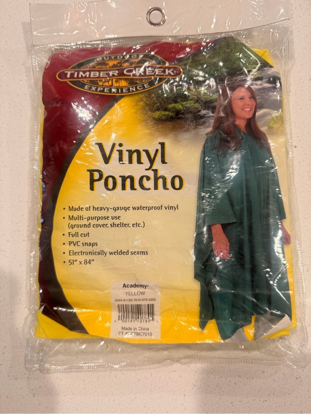 Vinyl Poncho in Green - Waterproof Outdoor Wear